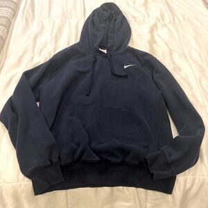 Nike Dark Blue Hoodie with White Logo